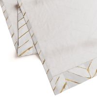 chevron painted white + gold - L