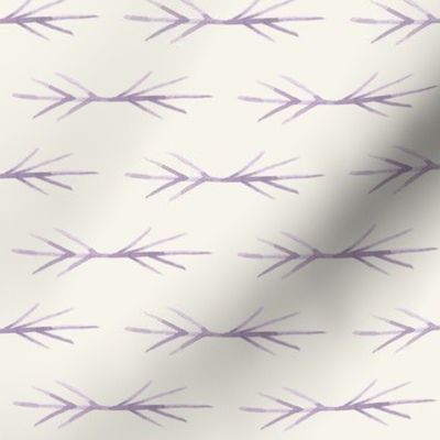 Lavender Cream Toned TWIG SPIKES stripe