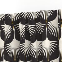 Art Deco Swans 7" Fabric, 6" Wallpaper Wingspan