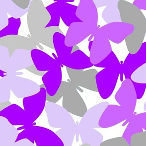 Butterfly Purple Lavender Gray Grey 