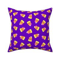 cute candy corn - purple toss - halloween - LAD19