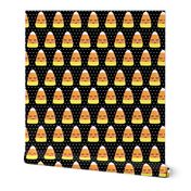 cute candy corn - black polka dots - halloween - LAD19