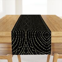 MINIMALIST LOOSE WEAVE STIPPLED BLACK _ CREAM ON BLACK