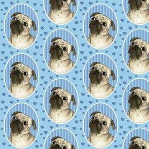 Love for pugs blue