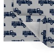 trucks - navy on grey - LAD19