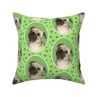 Love for pugs -green big