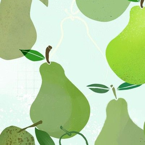 Pears in Repeat - light background version