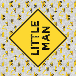 Little Man - One yard panel - Construction themed nursery - LAD19