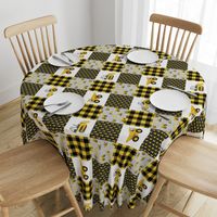 Construction Nursery Wholecloth - yellow and black plaid (90) - LAD19