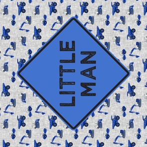 Little Man - Construction Panel - Blue - LAD19