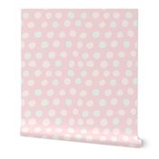 Hand Drawn Polka Dots in Pink and Mint