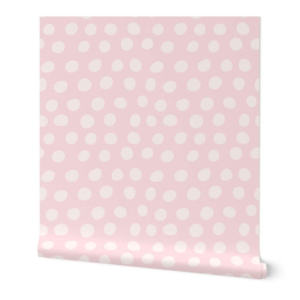 Hand Drawn Polka Dots in Pink