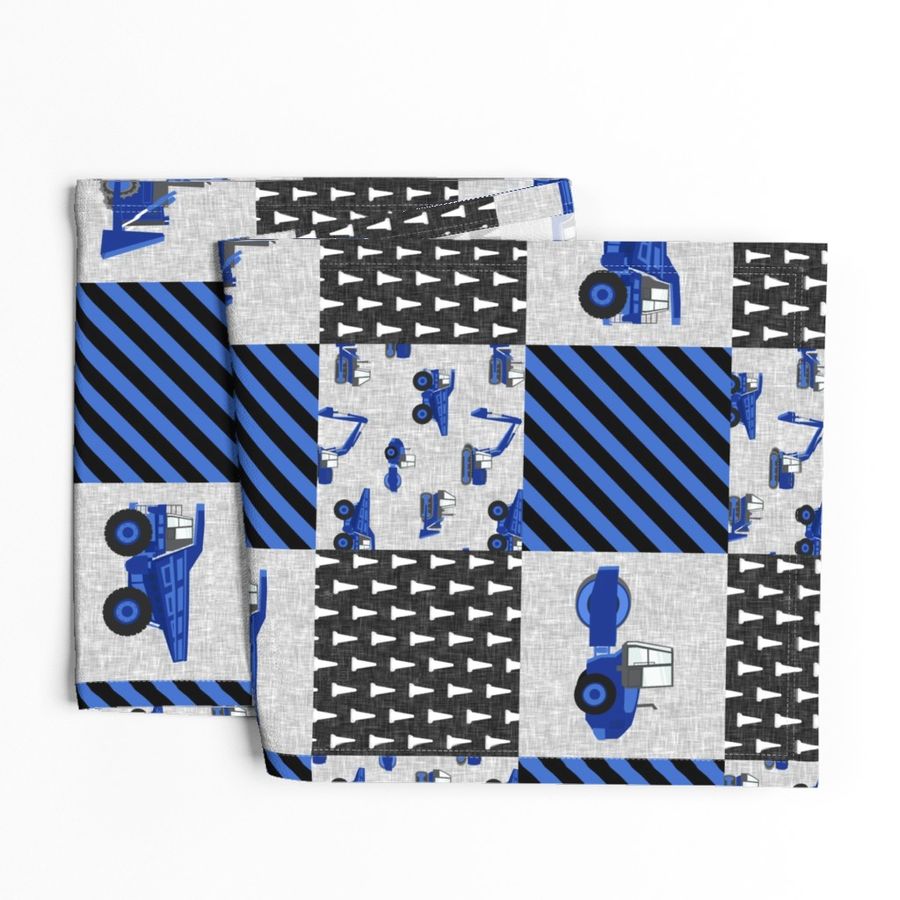 Construction Nursery Wholecloth - blue - LAD19