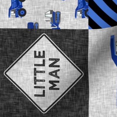 Little Man - Construction Nursery Wholecloth - blue (90)- LAD19