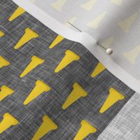 Construction Nursery Wholecloth - grey & yellow plaid (90) - LAD19
