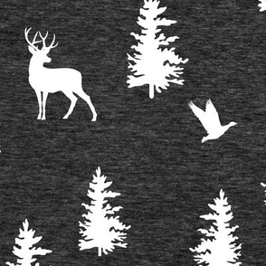 Great Northern Deer (heather black) Home Decor Bedding, GingerLous