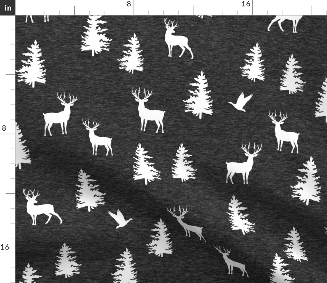 Great Northern Deer (heather black) Home Decor Bedding, GingerLous