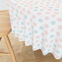 Hand Drawn Polka Dots in Pink and Blue