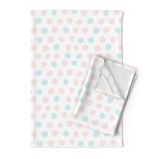 Hand Drawn Polka Dots in Pink and Blue