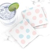 Hand Drawn Polka Dots in Pink and Blue