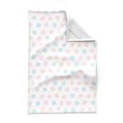 Hand Drawn Polka Dots in Pink and Blue