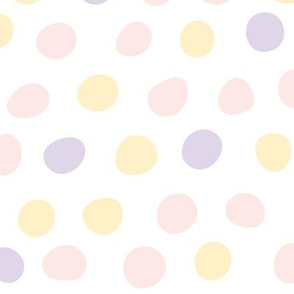Hand Drawn Polka Dots in Pink and Mint