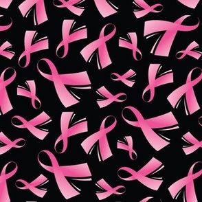 Breast Cancer Awareness Ribbon Pink Ribbon BLACK-01