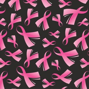 Breast Cancer Awareness Ribbon Pink Ribbon DARK GREY-01