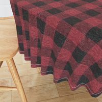 2” Heather Buffalo Plaid (heather black + red)