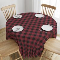 2” Heather Buffalo Plaid (heather black + red)