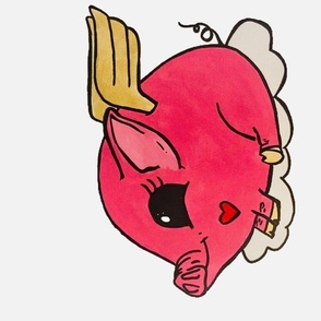 Flying pig PILLOW size