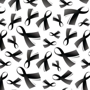 Melanoma Skin Cancer Awareness Ribbon Black Ribbon-01