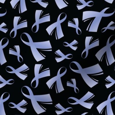 Esophageal Cancer Awareness Ribbon Light Blue Ribbon-Black-01