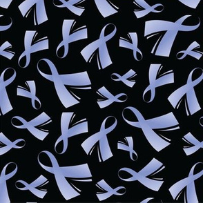 Esophageal Cancer Awareness Ribbon Light Blue Ribbon-Black-01