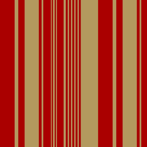 The Red and the Gold: Vertical Stripes