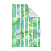 Green Watercolor Wash Stripe 