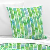 Green Watercolor Wash Stripe 