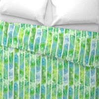 Green Watercolor Wash Stripe 