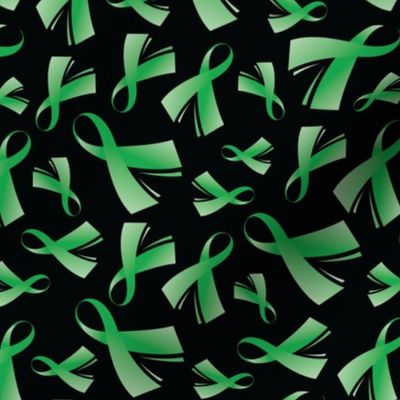 Gallbladder Bile Duct Cancer Awareness Ribbon Lime Green Ribbon Black-01