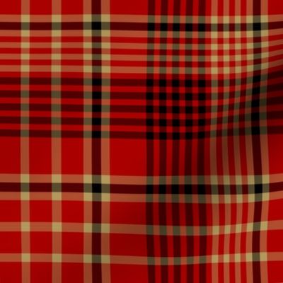 The Red and the Gold: Tri-Color Blended Plaid