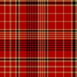 The Red and the Gold: Tri-Color Blended Plaid