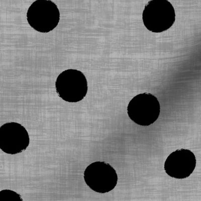 Polkadot Black - Gray texture