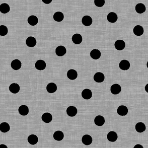 Polkadot Black - Gray texture