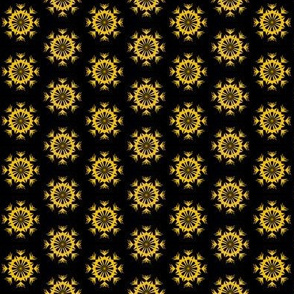 Prickle Patch of Gold on Black - Extra Small Scale