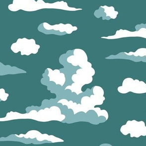 Clouds sky teal