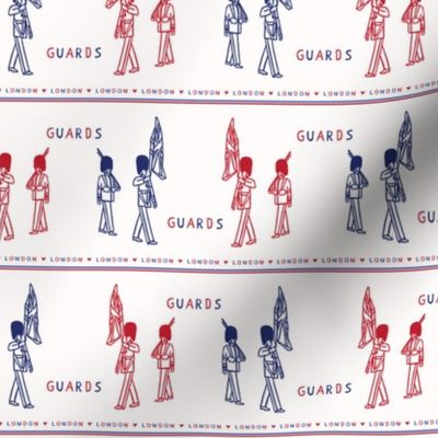  Sketchy London Royal Guard seamless pattern. 