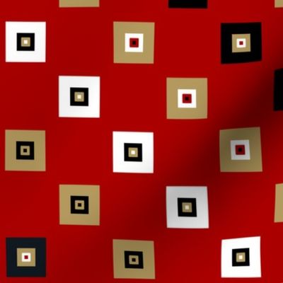 The Red and the Gold: Squares in the Field