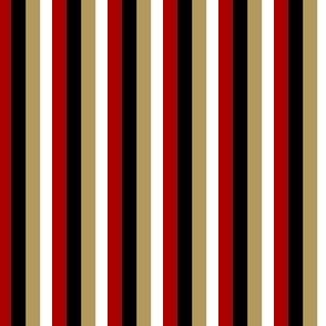 The Red and the Gold: Small Vertical Stripes