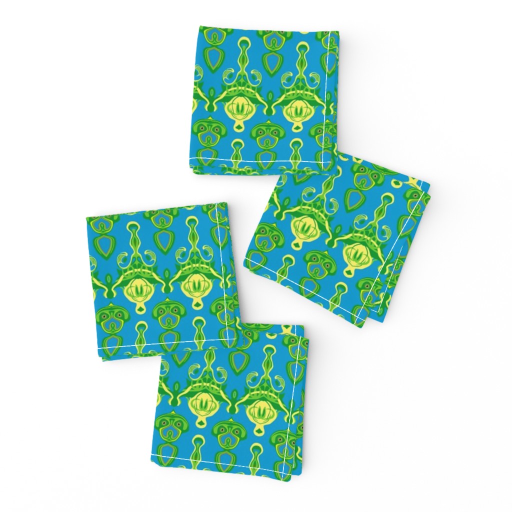 HP10 - Hovering Alien Puppies in Green - Yellow - Turquoise