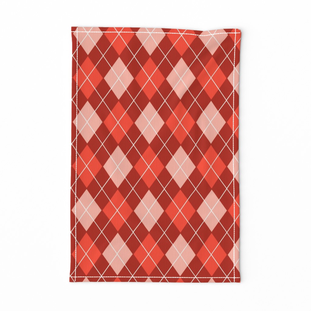 Classic Argyle Plaid in Coral Pinks